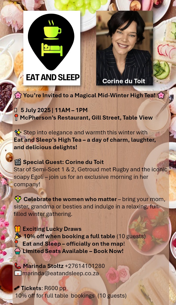 High Tea in Cape Town: Website Launch & Guest Speaker Event